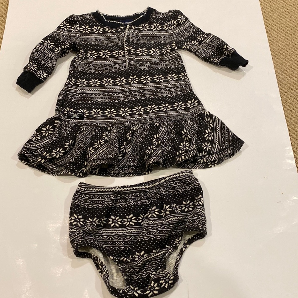 RALPH LAUREN BABY THERMAL DRESS AND DIAPER COVERS